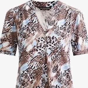Women’s V-Neck Loose Fit Leopard Top